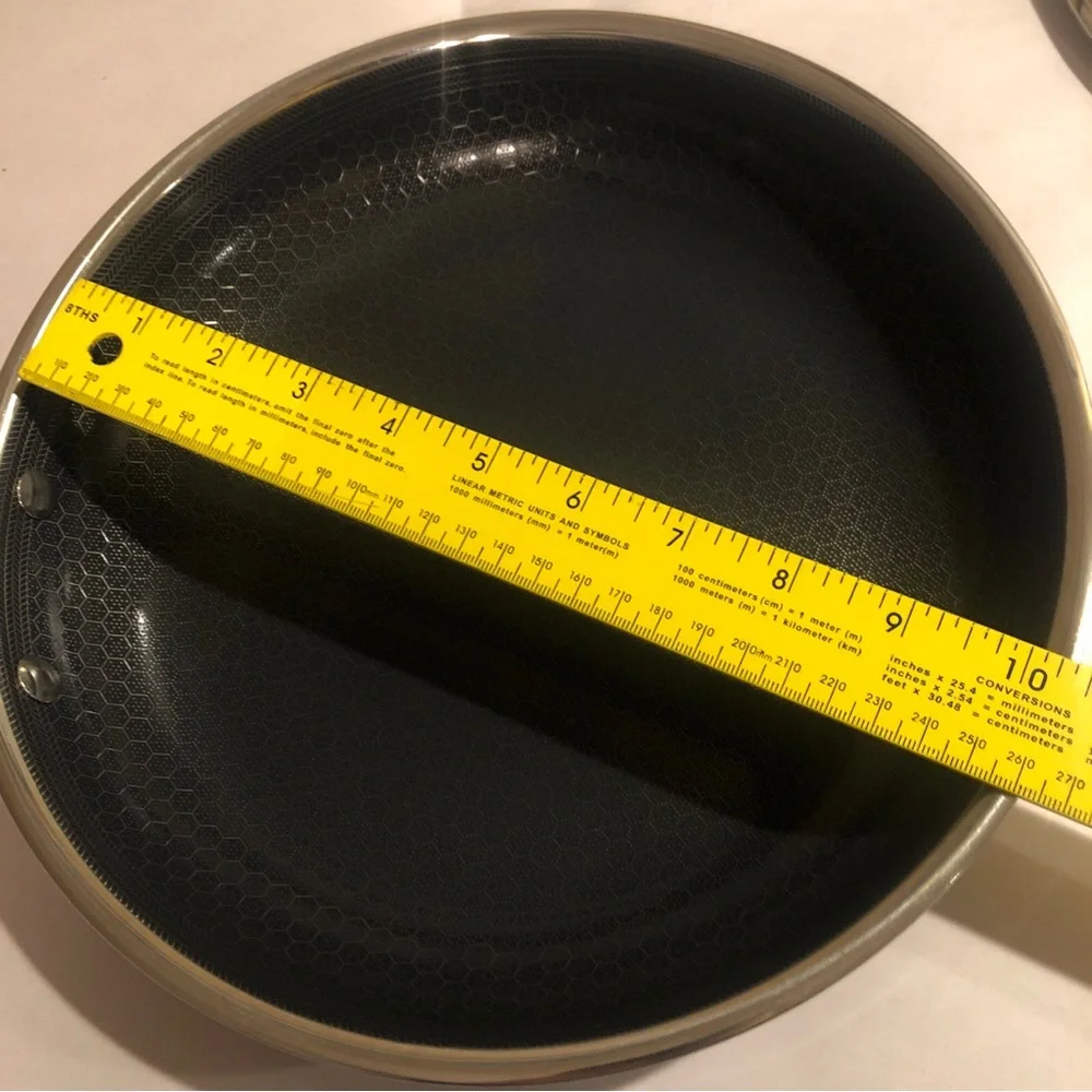 HEXCLAD 10" Frying Pan Hybrid Stainless Steel Non-Stick Fry Pan with Lid - Picture 2 of 16